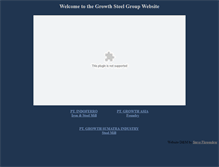 Tablet Screenshot of growthsteelgroup.com